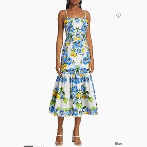 Borgo de Nor Cornelia Cotton Dress with Lemons & Flowers